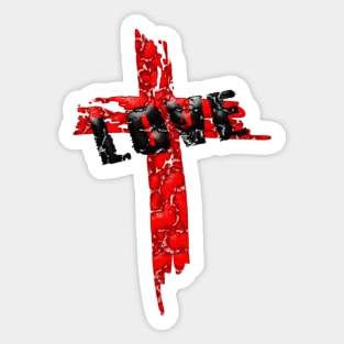 Abstract Cross - Love Sticker